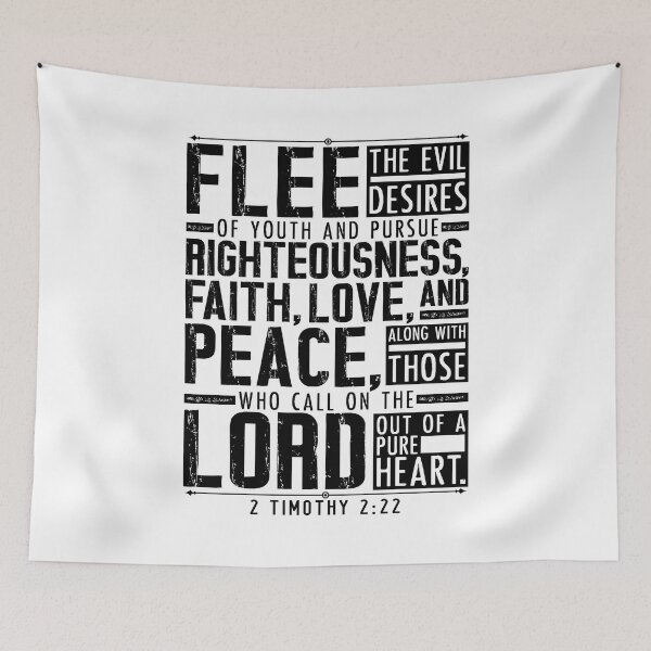 Item preview, 2 Timothy 2:22 Flee The Evil Desires Of Youth designed and sold by plushism.