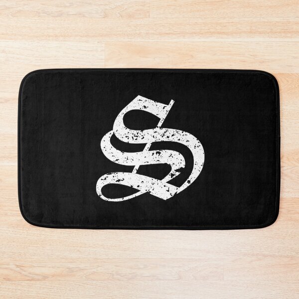 Item preview, Capital Letter S - Eroded / Distressed Gothic Blackletter Script / Old English Font (White) designed and sold by STUDIO-72.