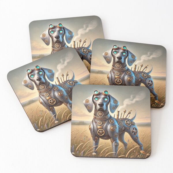 Item preview, Steampunk Weimaraner with Gears and Steam designed and sold by Sillytoe.