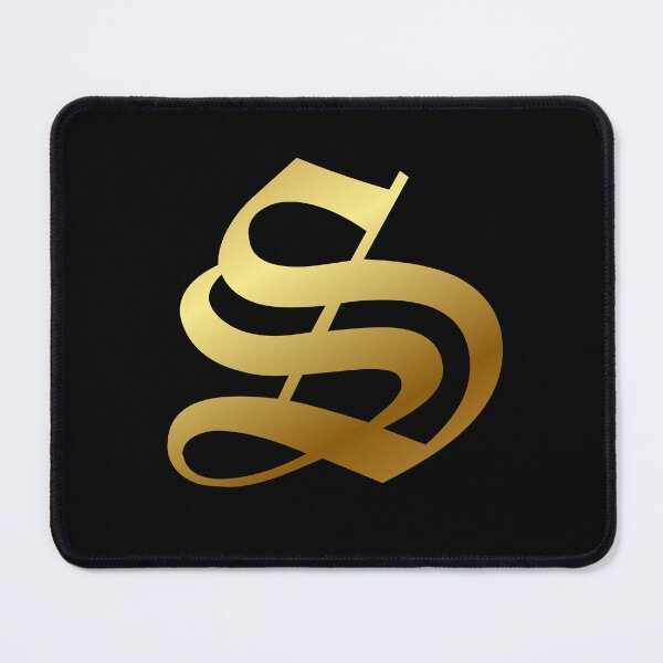 Item preview, Capital Letter S - Foil Gold Effect Gothic Blackletter Script / Old English Font designed and sold by STUDIO-72.