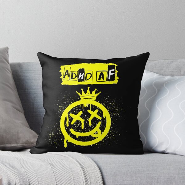 Artikelvorschau, ADHD AF punk royal emoji graffiti yellow entworfen und verkauft von BatJamDesigns.
