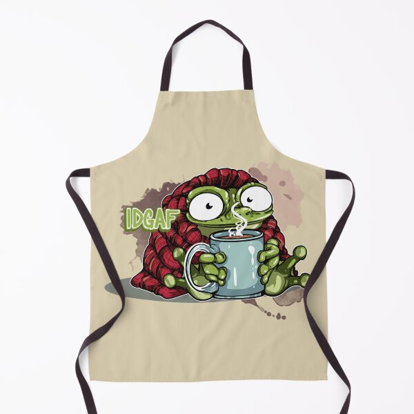 Item preview, Warm and Cozy Frog Drinking Hot Cocoa: IDGAF designed and sold by iduzarts.