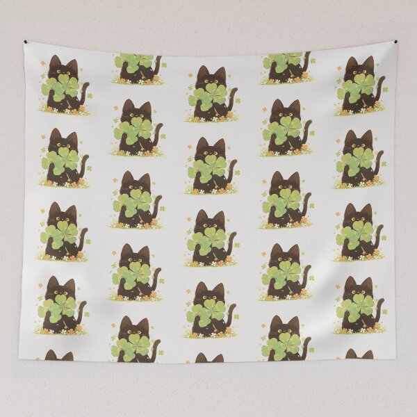 Item preview, kawaii Shamrock kitty designed and sold by MendaciousMina.