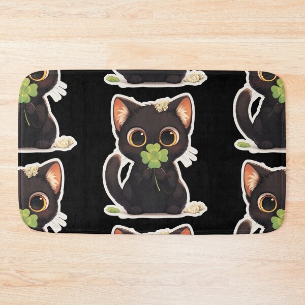 Item preview, kawaii Shamrock kitty designed and sold by MendaciousMina.