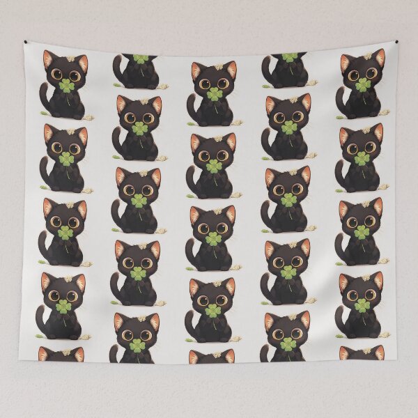 Item preview, kawaii Shamrock kitty designed and sold by MendaciousMina.