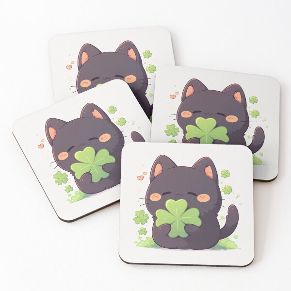 Item preview, kawaii Shamrock kitty designed and sold by MendaciousMina.