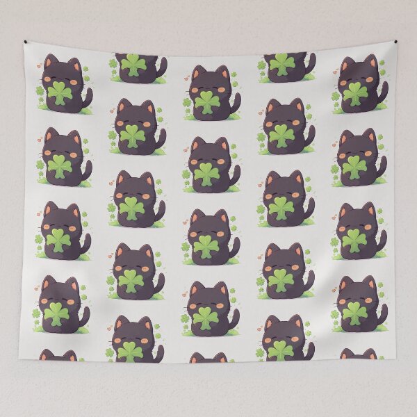 Item preview, kawaii Shamrock kitty designed and sold by MendaciousMina.