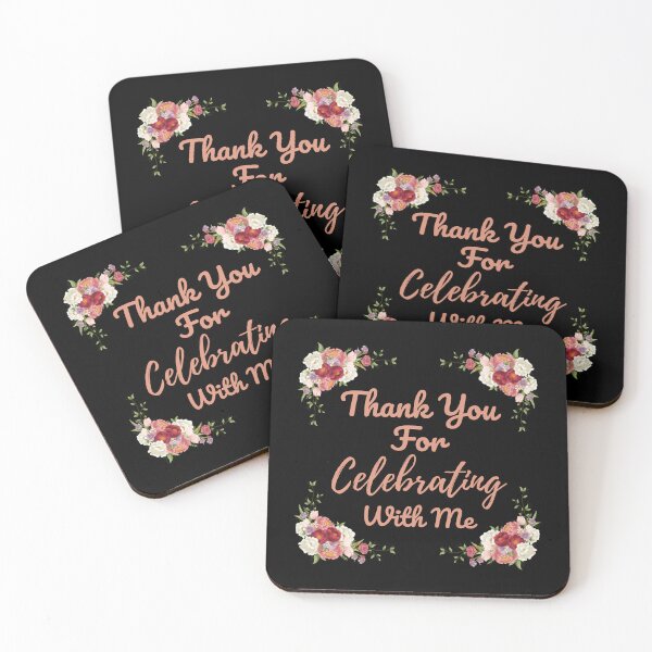 Item preview, Thank You for Celebrating with Me Cute Floral Vibrant Stars designed and sold by Guess4best.