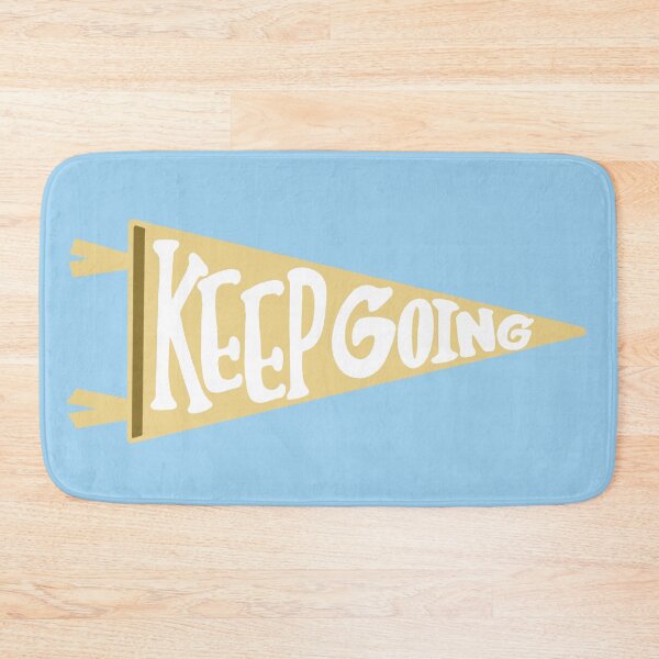 Item preview, KEEP GOING Pale Yellow Pennant Flag designed and sold by Giulia  Palazzo.