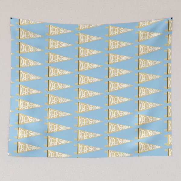 Item preview, KEEP GOING Pale Yellow Pennant Flag designed and sold by Giulia  Palazzo.
