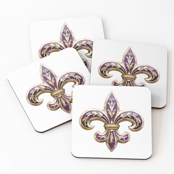 Item preview,  Fleur de lis purple and gold designed and sold by GeauxTigs225.