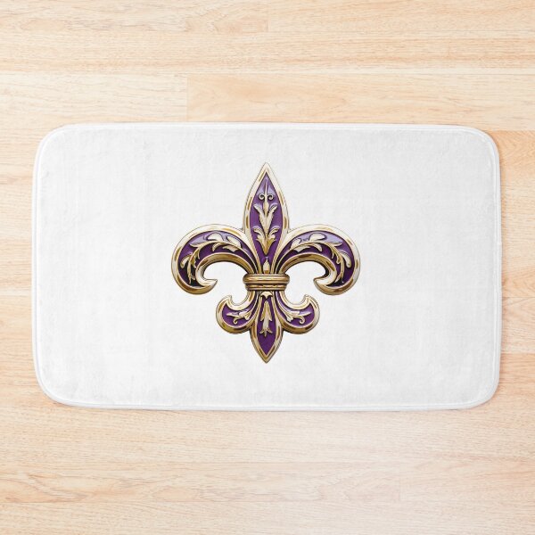 Artikelvorschau, Fleur de lis lila und gold entworfen und verkauft von GeauxTigs225.