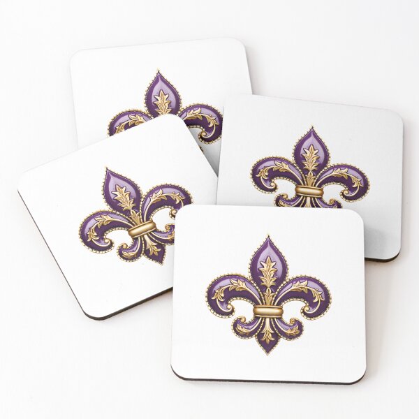 Item preview, fluer de lis purple and gold designed and sold by GeauxTigs225.