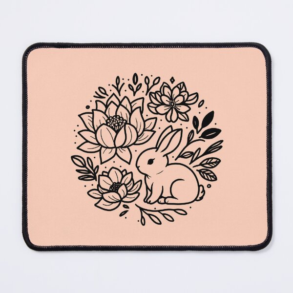 Item preview, Floral Bunny - Peach Fuzz designed and sold by MaryAura.