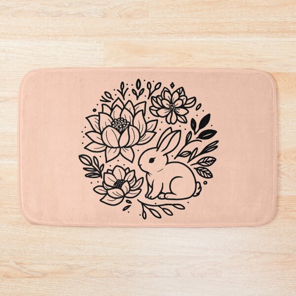 Item preview, Floral Bunny - Peach Fuzz designed and sold by MaryAura.