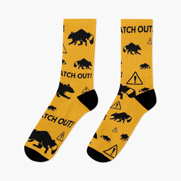 Item preview, WATCH OUT! Socks designed and sold by Urban Critter Creations.