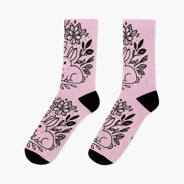 Item preview, Floral Bunny - Powder Pink designed and sold by MaryAura.
