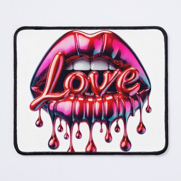 Item preview, VIbrant pink and red Juicy lips that speak "love"  designed and sold by ICITIMAGES.