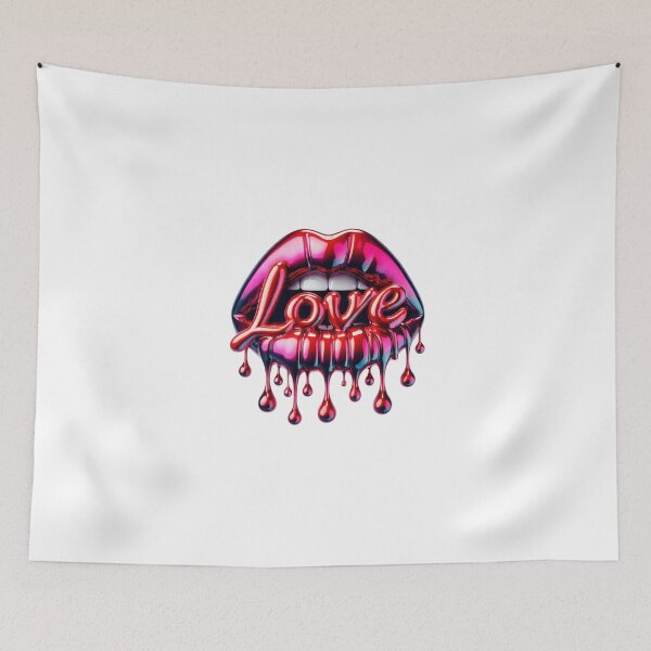 Item preview, VIbrant pink and red Juicy lips that speak "love"  designed and sold by ICITIMAGES.