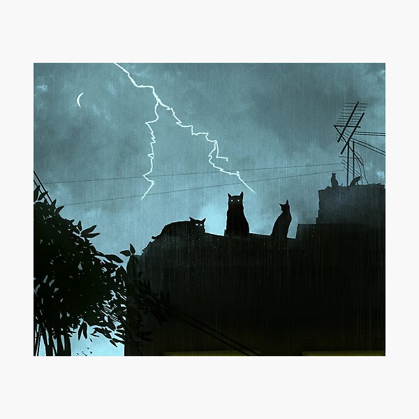 Item preview, Cat meeting designed and sold by Bretwalda Art.