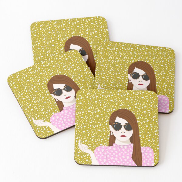 Item preview, Brunette Sunglasses Portrait Illustration  designed and sold by TeraLynne.