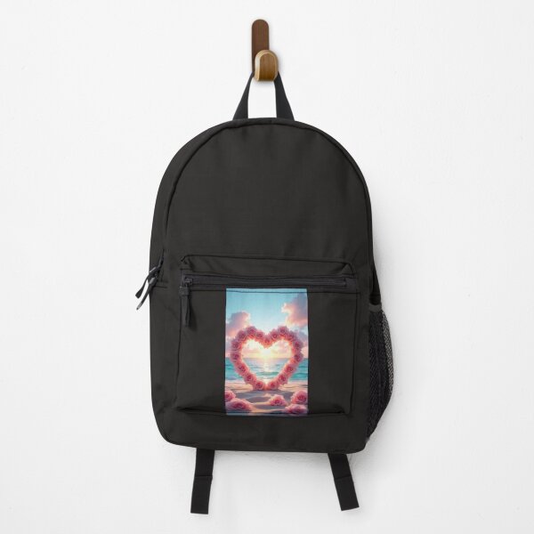 Item preview, Valentines Day pink heart of roses on the beach landscape, valentine landscape,valentine art,valentine design designed and sold by Expressions-Sel.