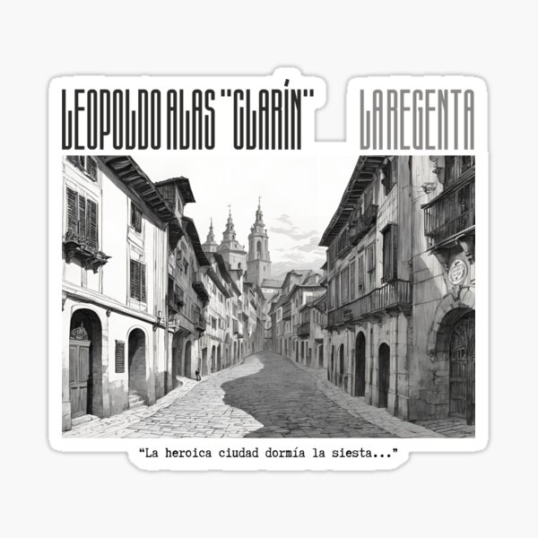 Item preview, Vetusta (Oviedo) in 'La Regenta', by Leopoldo Alas "Clarín" designed and sold by Filologica.
