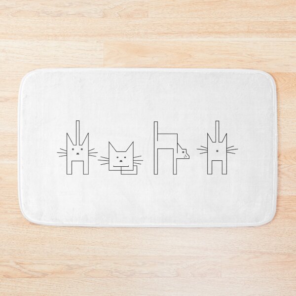 Item preview, Four black geometric cats in a row designed and sold by Visual Arts Dominika Cybuch.