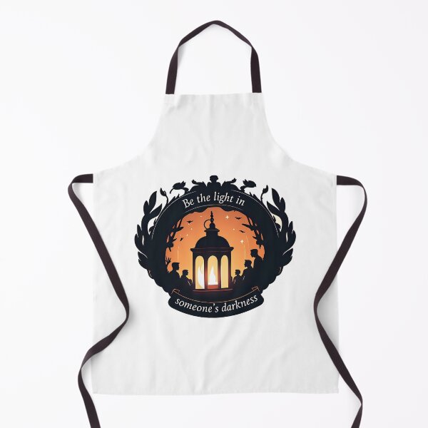 Item preview, Glowing Lantern Candle Silhouettes Be the Light in Someone’s Darkness Elegant Serif Font Deep Navy Warm Orange Soft White Gradient Colors Hope Kindness Heartfelt designed and sold by zoughlal.