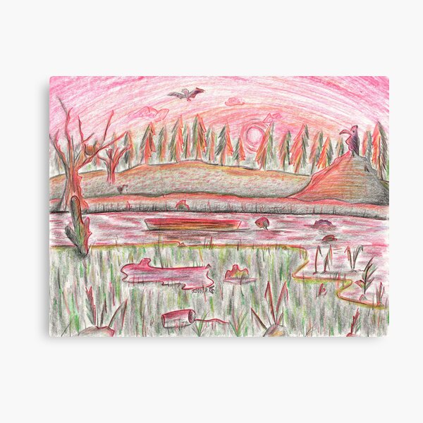 Item preview, Desolate Red Creepy Landscape designed and sold by Harold-Inks.