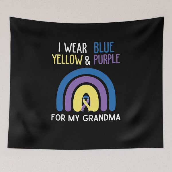 Item preview, I Wear Blue, Yellow and Purple For My Grandma designed and sold by awarenessandu2.