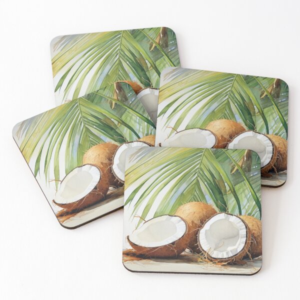 Item preview, Dry Coconuts with Palm Leaves designed and sold by kavionart.