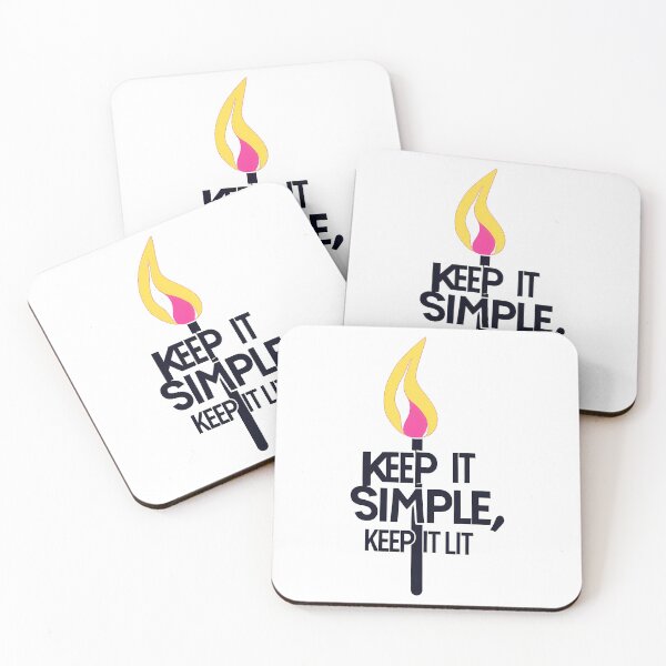 Item preview, Glowing Matchstick Flame Keep It Simple Keep It Lit Bold Modern Typography Monochrome Palette Neon Accents Electric Blue Hot Pink Sleek Edgy designed and sold by zoughlal.