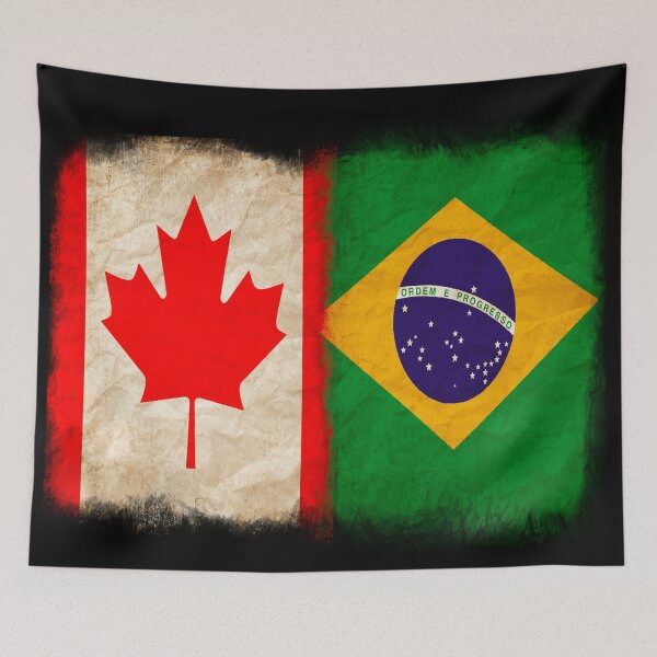 Item preview, Diseño de ropa de orgullo con la bandera canadiense y la bandera brasileña, Brasileiro designed and sold by LovelyHappyGift.