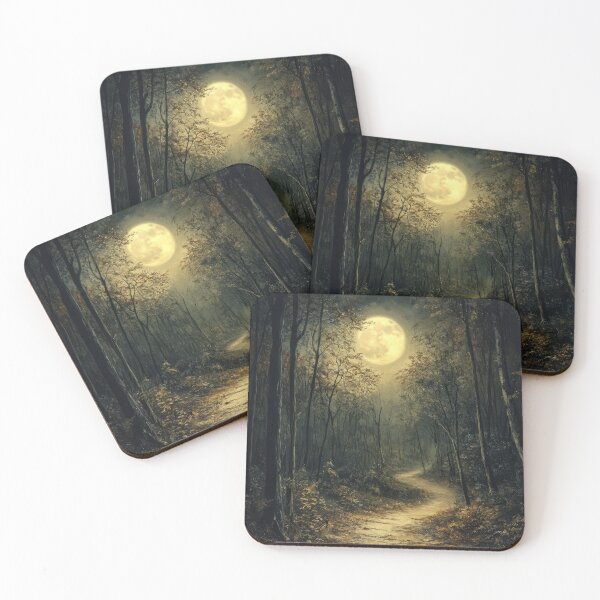Item preview, Moonlit Forest Path designed and sold by PopCultureArtShop.