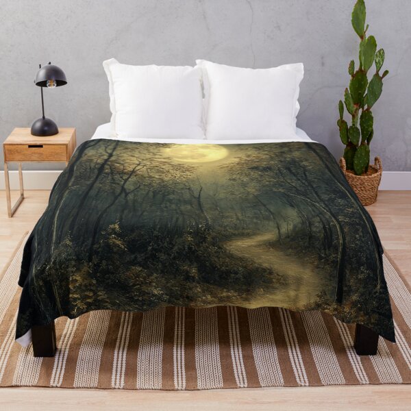 Item preview, Moonlit Forest Path designed and sold by PopCultureArtShop.
