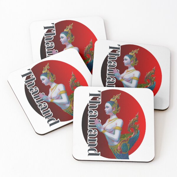 Item preview, Thailand Kinnari Greeting on Red Background. designed and sold by Linklandiya.