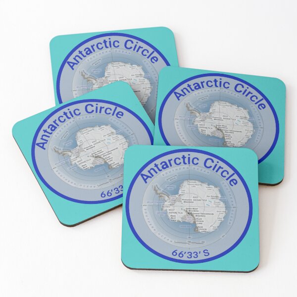 Item preview, Antarctic Circle Map funny stickers for explorers designed and sold by Snarkers Promotions .