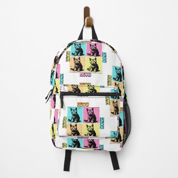 Item preview, Meow, Meow, Meow, Meow 2x2 Colorful Cat Design designed and sold by MoeTiff.