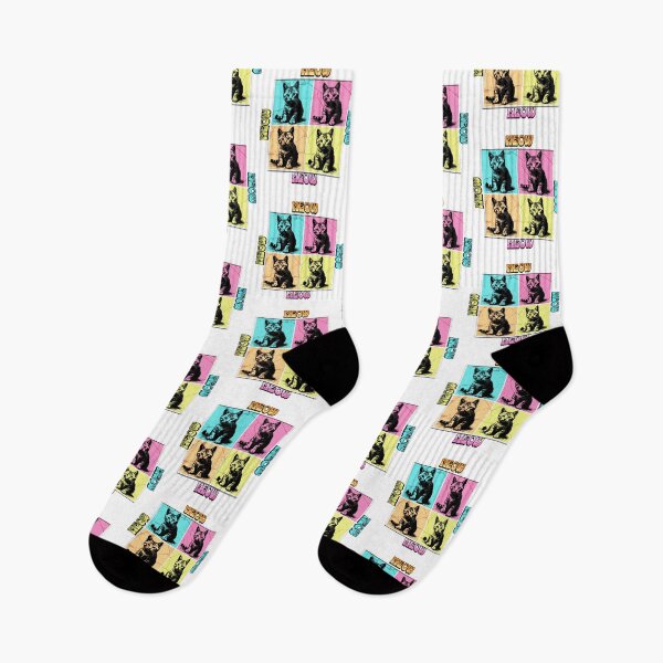Item preview, Meow, Meow, Meow, Meow 2x2 Colorful Cat Design designed and sold by MoeTiff.