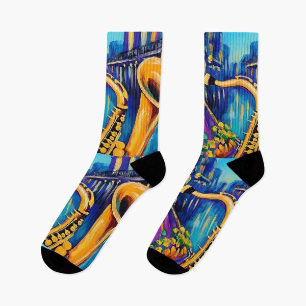 Item preview, Feel the Rhythm of Mardi Gras - Vibrant New Orleans Streets with a Beaded Saxophonist designed and sold by OlfactoART Studio.