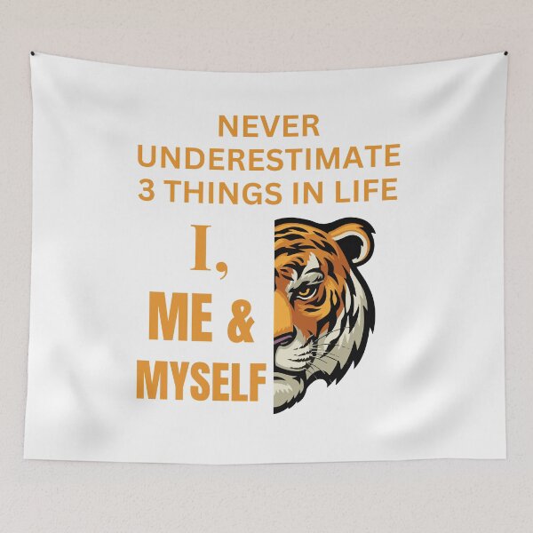 Item preview, Never Underestimate 3 Things in Life – Tiger Mindset T-Shirt designed and sold by MANIFESTHYPE - Fashion and Accessories.