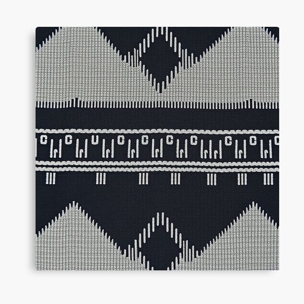 Aperçu de l'œuvre Tissu noir tribal abstrait créée et vendue par BleuAbstracts.