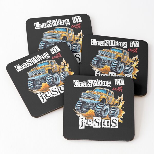 Item preview, Crushing It With Jesus Christian Faith Monster Trucks designed and sold by Dressed For  Duty.