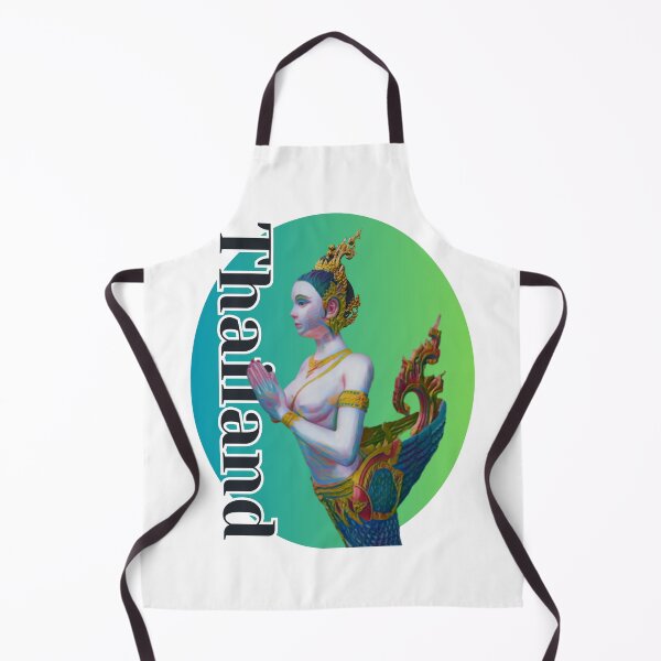 Item preview, Thailand Kinnari Greeting Green Background designed and sold by Linklandiya.