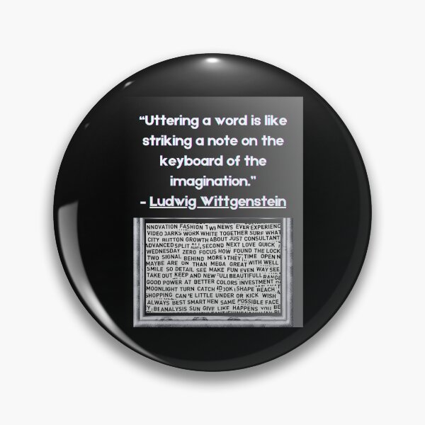 Item preview, "Uttering a word is like stirking a note on the keyboard of the imagination." designed and sold by Planet Agora.