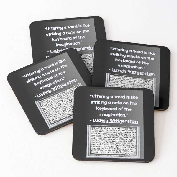 Item preview, "Uttering a word is like stirking a note on the keyboard of the imagination." designed and sold by Planet Agora.