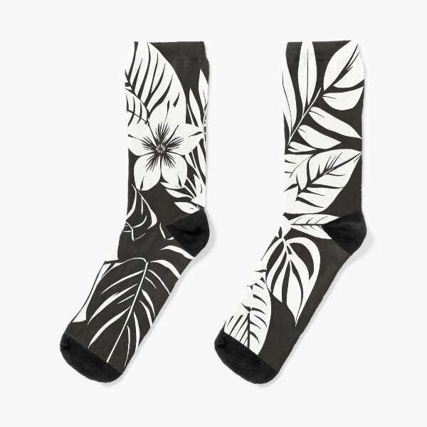 Item preview, Tropical Botanical Black and White designed and sold by Roanemermaid.