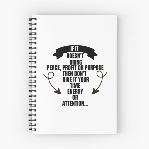 Item preview, PEACE PROFIT PURPOSE VS TIME ENERGY ATTENTION designed and sold by Sarcastic Gun.