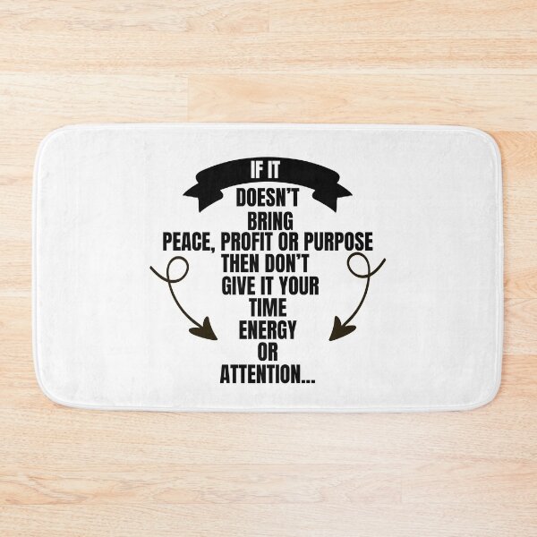 Item preview, PEACE PROFIT PURPOSE VS TIME ENERGY ATTENTION designed and sold by Sarcastic Gun.